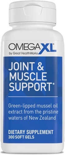OmegaXL Joint & Muscle Support – Green-Lipped Mussel Oil Extract – 300 Soft Gels